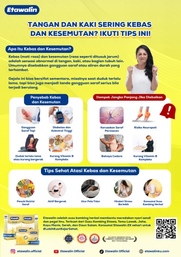 (Infografis kebas dan kesemutan, Sumber: Freepik)