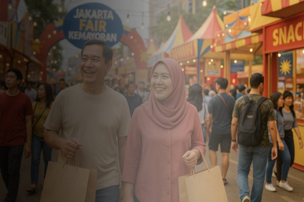 Pasutri Berbelanja di Jakarta Fair