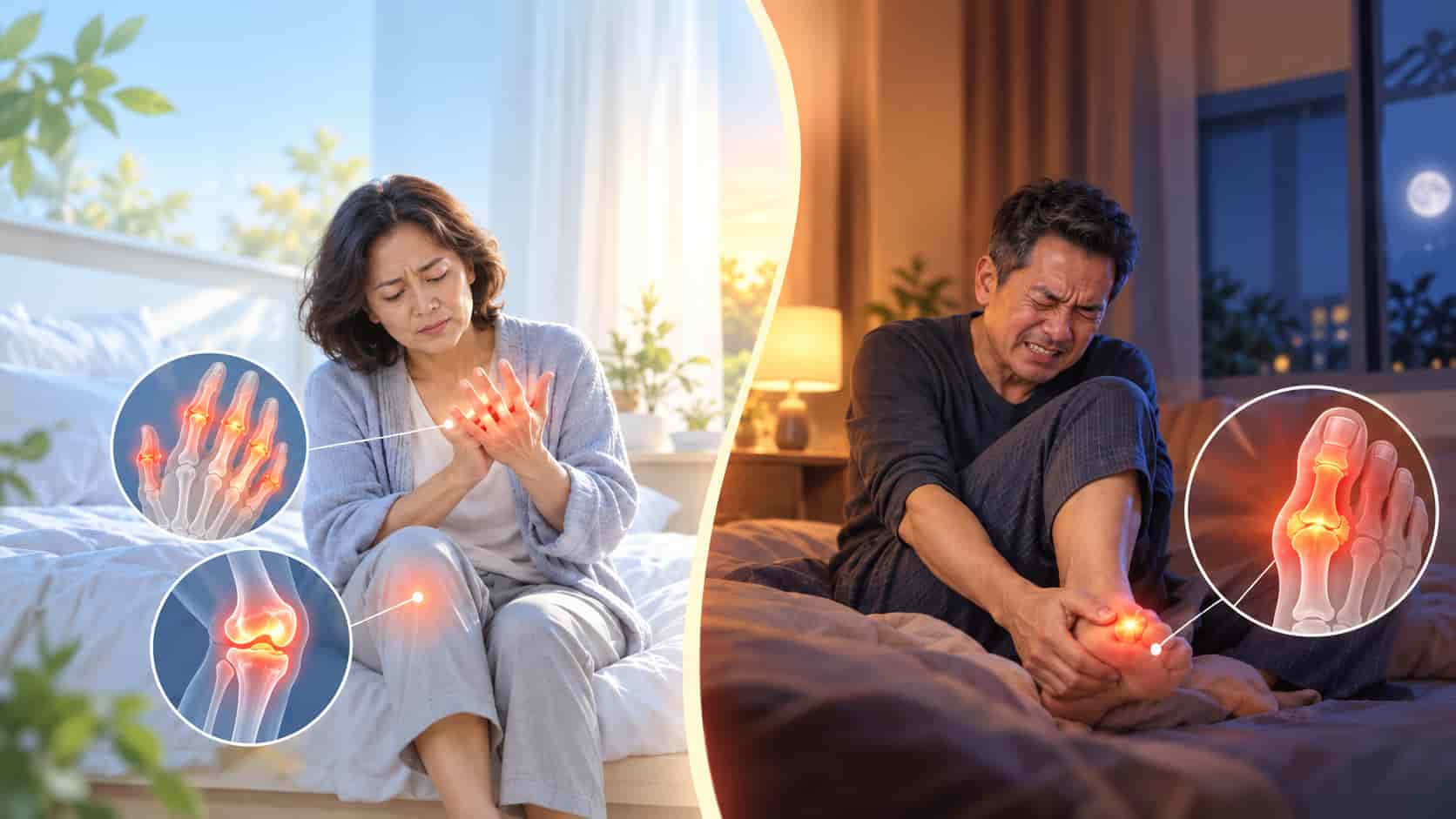 perbedaan waktu asam urat 